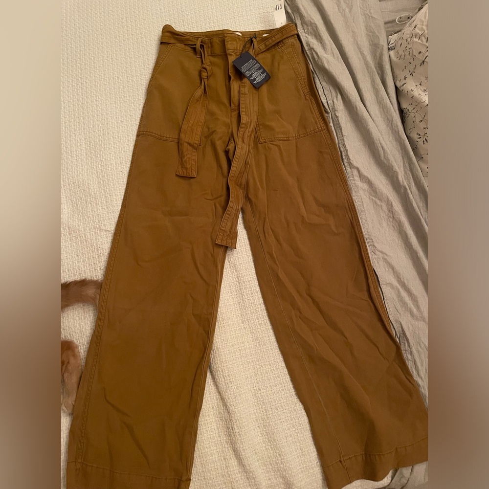 Wide leg utility pants